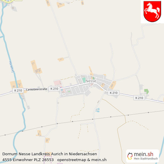 Dornum Nesse Landkreis Aurich Lageplan © Openstreetmap Contributors Dornum Nesse Lageplan